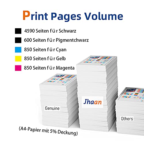 Jhaan 580 581 XXL Druckerpatronen Ersatz für Canon PGI-580XXL CLI-581XXL Kompatibel für Canon Pixma TR8550 TS6150 TS6250 TS8250 TS8150 TR7550 TS9550 TS6151 TS9155 TR8500 TS8251 TS705