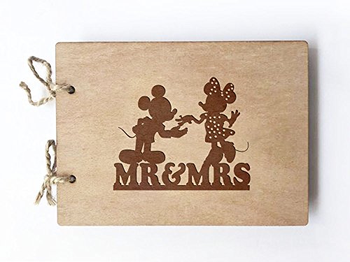 Click Here to See More Images Wedding Guest book (wood) - notebook - Disney