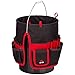 NoCry Heavy Duty Bucket Organizer - with 35 Pockets, 5 Tool Loops, and Tape Hook/Strap. Fits a Standard Five and Three Gallon Bucket
