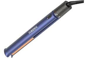 FURIDEN Hair Straightener Flat Iron for Hair, Hair Straightener and Curler 2 in 1 for All Hairstylers, Professional Hair Style Tools with Dual Voltage (Dark-Night Blue)