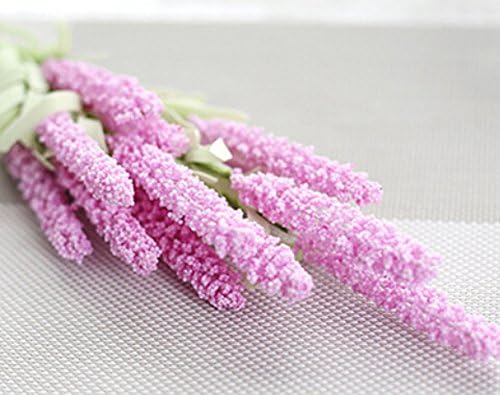 Faithtur Artificial Lavender Flowers arrangement Silk Floral Arrangements Faux Lavender Flower Plant Home Office Dรฉcor (Deep Pink)