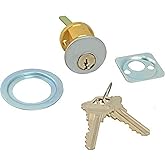 Pacific Doorware Detex Cylinder - Detex ECL230, ECL600, Secure Commercial Door Lock, Mortise Cylinder - Keyed Lock + Rim, Aluminum Silver
