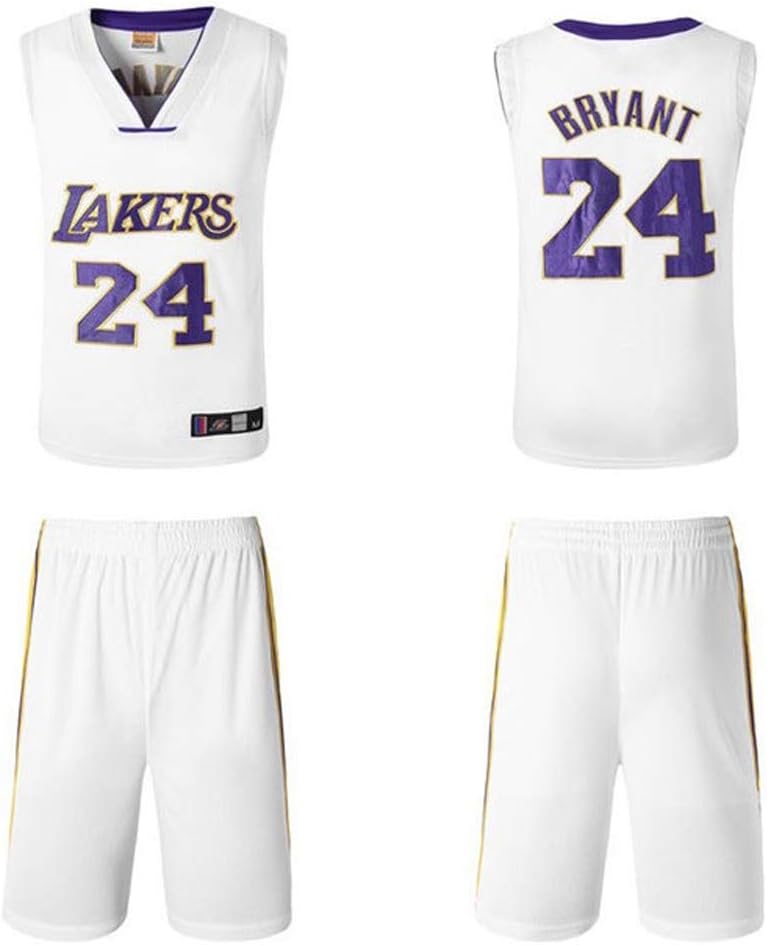 Boy Kobe Bryant 24 Lakers Retro Basketball Shorts Summer Jersey Basketball Uniform Top And Shorts L Amazon Co Uk Kitchen Home