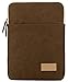 Kinmac Coffee Color Canvas Vertical Style 14 inch Laptop Sleeve with Pocket for 14 inch 14.0 inch Laptop and MacBook Pro 15 Retina