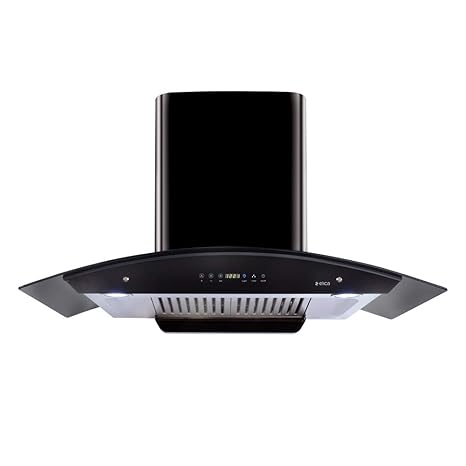 Elica 90 cm 1200 m3/hr Auto Clean Chimney with Free Installation Kit (WD HAC TOUCH BF 90 BK, 2 Baffle Filters, Touch Control, Black (GLOSSY FINISH))