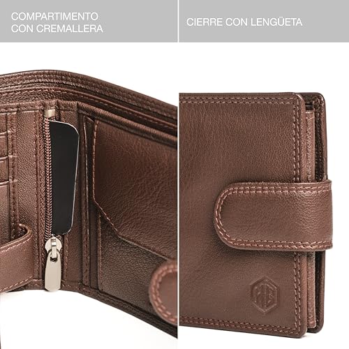 HansGo Wallets for Men Leather - Wallet with Style - Men's Wallet Handmade Genuine Leather - Wallets with RFID - The Comfortable Wallet - Wallets for Men - Original Gifts.
