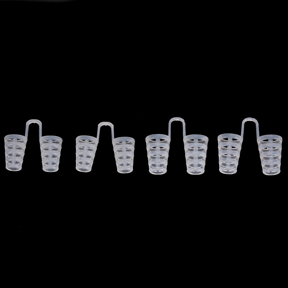 Fournyaa Snoring Stopper, Snoring Clip, Nose Cones, Hollowed-out 4PCS for Smoothly Breath Sleep Anti-snore Device Sleeping Aid Stopper