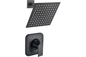 Replacement for Moen Shower Faucet Trim Kit, 8" High Pressure Rain Showerhead, Shower Handle (Valve& Catridge Not Inclued), M