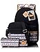 Leaper Canvas Laptop Bag Backpack Shoulder Bag Purse Black