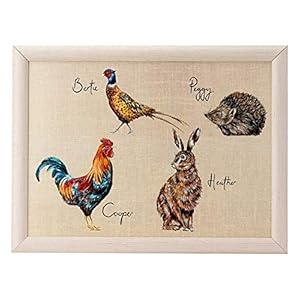 The English Tableware Co. Edale-Laptray Large Wooden Soft Padded Cushioned Bean Bag Lap Dinner Laptop Food TV Tray