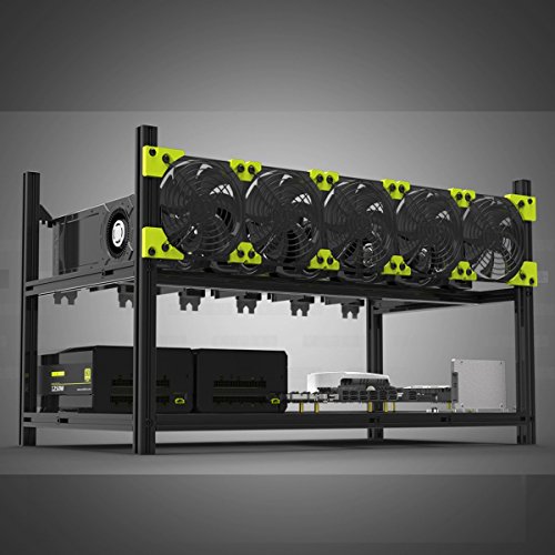 6/8/12 GPU Miner Mining rig Aluminum Stackable Open air Case Computer