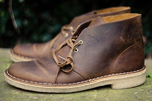 Shoeslulu 47" Premium Oxfords Chukka Desert Boot Flat Canvas Shoelaces (47 in. (120 cm), Beeswax Brown)