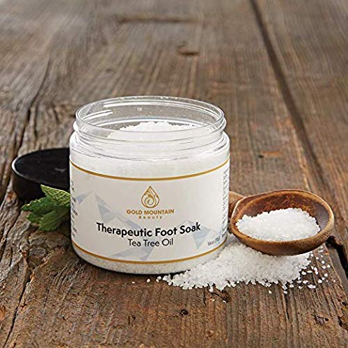Tea Tree Oil Foot Soak with Epsom Salt. Helps Soak Away Athletes Foot