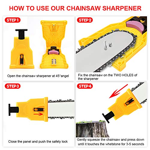 Flantor Chainsaw Sharpener, Chainsaw Teeth Sharpener Fast Sharpening