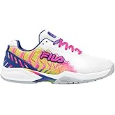Fila Volley Zone Tie Dye Womens Pickleball Shoe Pink Glo/White/Metallic Silver