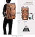 WITZMAN Canvas Backpack Vintage Travel Backpack Large Laptop Bags Convertible Shoulder Rucksack A519 (22 inch brown)