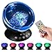 Hiwill Ocean Wave Night Light Projector and Music Player with 12 LED,Remote Control Built- in Mini Speaker for Living Room & Bedroom