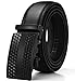 Xhtang Men's Ratchet Belt Automatic Buckle Genuine Leather 35mm Wide M