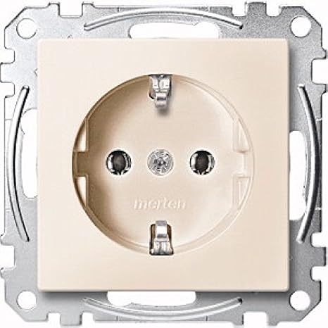 Merten MEG2401-0644 SCHUKO-Steckdose, Schraub-Liftklemmen, weiß, System M