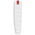 Rayen 24.2” x 8.5 Sleeve Ironing Board Cover | Elastic | Universal | Foam | 100% Cotton, White with Black Stripes