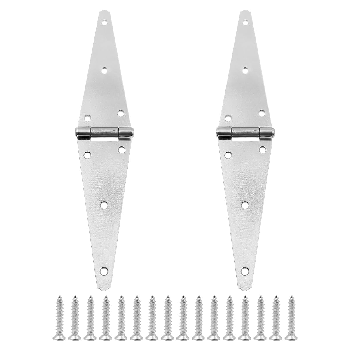 Set of 2 ZONADAH Garden Shed Door Gate Strap Hinges, Zinc Plated Windows Hinges 10inch/254mm Rustproof Hinges Door Barn with Screws for Windows Cabinet Doors Showcase Wine Storage Rooms