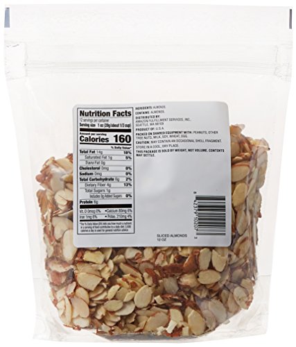 image for Amazon Brand - Happy Belly Sliced Almonds, 12 ounce
