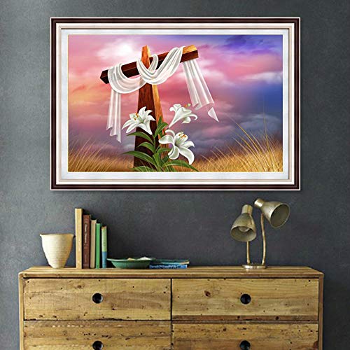 5D Diamond Painting Mosaic Making 5D DIY Full Drill Diamond Painting Cross Countryside Cross Stitch Embroider - Thumbnail 4