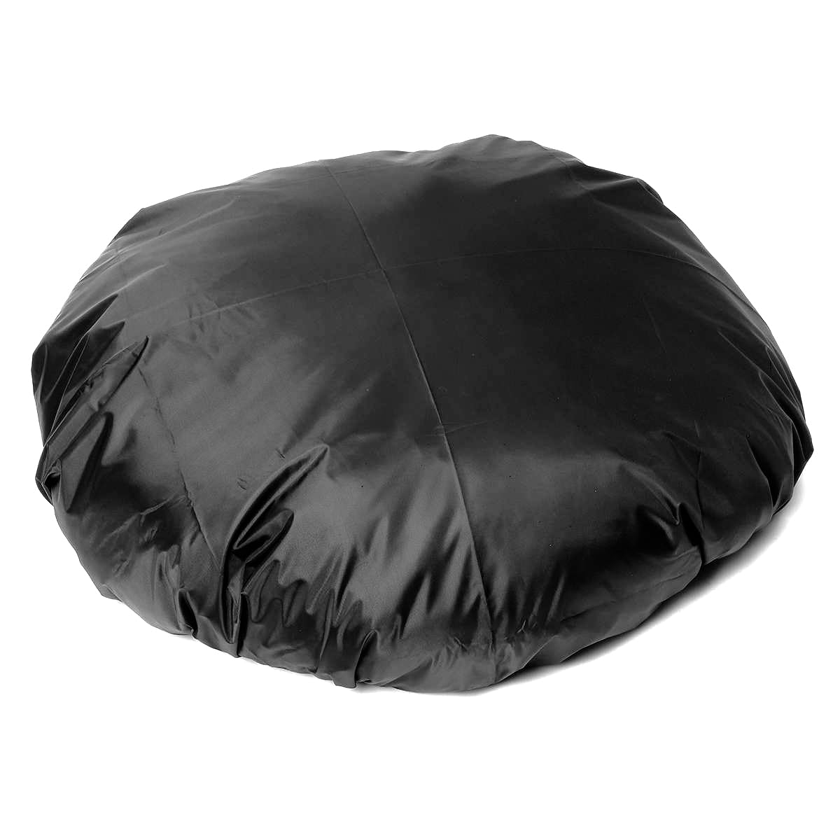 NUZAMAS Round Fire Pit Cover 44Inch 112cm Waterproof Dust-proof Outdoor Garden Patio Protective Cover with Drawstring Patio Fireplace Cover for Stove Black