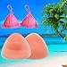 Smarimple Silicone Bra Pads Inserts Bikini Gel Inserts Kit Waterproof Triangle Breast Chest Push Up Pads Enhancers with Nipple Covers