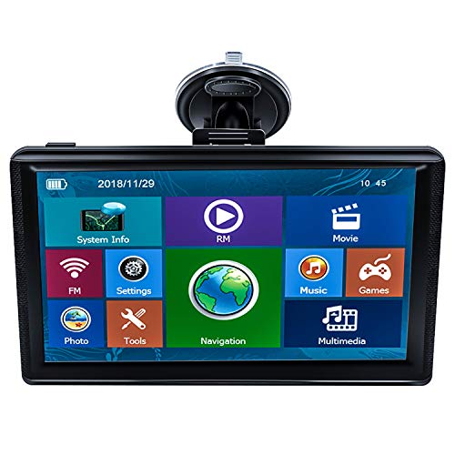 E-ACE GPS Navigation for Car 7 Inch Touch Screen 8GB Vehicle GPS Navigator System Built-in Multimedia Entertainment Advanced Lane Guidance and Spoken Turn-by-Turn Directions with Lifetime Map Update