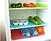Cafurty 4 Pcs Refrigerator Mats, Fridge Mats Can Be Cut Refrigerator Pads Fridge Pads Vegetable Fruits Fresh Pad Drawer Table Placemats Cabinet Protective Pads Shelves Drawer Mats - Blue