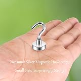 Neosmuk Magnetic Hooks Pack of 6 22 lb+ Heavy Duty Fridge Hangers Silvery White view 2