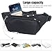 TIFRY Black Fanny Pack Men Women Waist Pack Bag Quick Release Buckle Water Resistant
