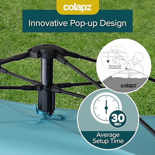 Colapz Pop Up Tent, Luxurious Beach Tent, SPF50+ Tents Shelter for Adults, Protective and Easy to Use Tents with Portable Wind Breaker & Sun Shelters, Pop Up Beach Tent, Qucik Set Up Shelter