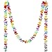 Jovitec Multicolor Tropical Flower Lei Garland Flower Leaves Banner for Hawaiian Luau Decorations (Style B, 10 Pack)