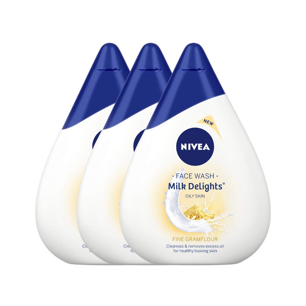 Nivea Milk Delights Fine Gramflour Face Wash For Oily Skin, 300ml (Pack