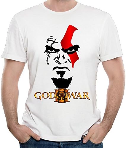 SIkmza912 Men's God of War Kratos T Shirt - Vintage Tshirt White M