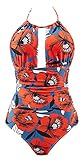 B2prity Women's One Piece Swimwear Backless Tummy Control Monokini Swimsuits (18, L/US(12-14))