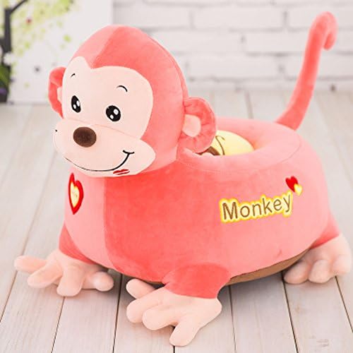 Kids Mini Lounger Sofa,Bean Bag Chair,Novelty Gift Pink Monkey PP Cotton Cute Cartoon Washable 21"x17"