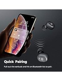 SoundPEATS   Auriculares in ear inalámbricos Bluetooth (Bluetooth 5.0, micrófono integrado, llamadas estéreo, 15 horas de reproducción)