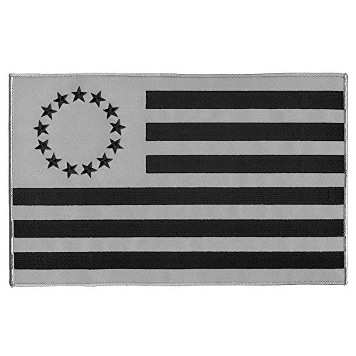 VEGASBEEÂ® LARGE USA BETSY ROSS FLAG REFLECTIVE EMBROIDERED PATCH AMERICAN BIKER EMBLEM 12"