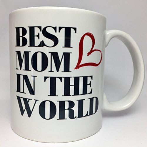 A181 Best Mom In The World 11oz Ceramic Coffee Tea cup mother's day Mug Funny Love Best Gift Present Birthday Anniversary Heart Sweet