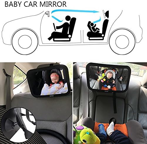 Forepin Miroir Auto Bebe Miroir De Voiture Bebe Retroviseur De Surveillance Bebe Rectangulaire Large Convexe En Verre Incassable Sangles De Fixation Reglable Rotation 360 Pour Siege Arrie Miroirs Auto Bebes Sieges Auto Forepin Miroir Auto Bebe Miroir De Voiture Bebe Retroviseur De Surveillance Bebe Rectangulaire Large Convexe En Verre Incassable Sangles De Fixation Reglable Rotation 360 Pour Siege Arrie Miroirs Auto Bebes Sieges Auto