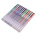 Miraclekoo Colorful Glitter Gel Pens Gel Ink Rollerball Pens - Includes Storage Case,12 Colors