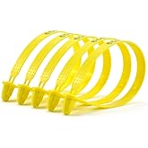 Leadseals(R) 100 Yellow Plastic Truck Trailer Seals Tite-Lock Tractor Door Seal Tamper Evident Security Tags Numbered Safty Disposable Locks for Trailer Logistics Shipping Transport