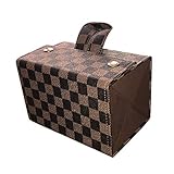 Longjet Glasses Case Travel Sunglasses Organizer Leather Eyeglasses Storage Box Multiple Slots Hanging Eyewear Holder (4 Slots)