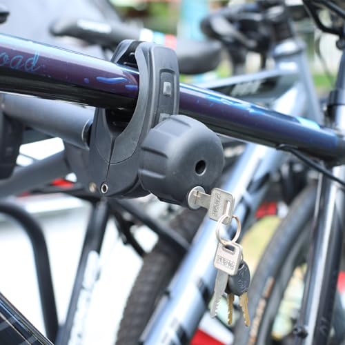 Sorlpv Frame holder for bicycle carriers, 32 cm length, universal short bicycle frame holder, lockable, frame holder for frame diameter of the bicycle: diameter 3-6 cm
