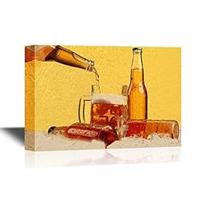 Beer Bottles and Glass on The Ice