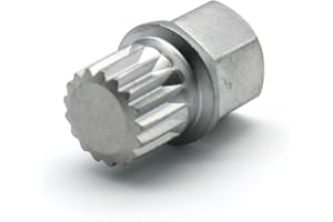 TEMO Abc6/17Pt Wheel Lock Lugnut Anti-Theft Lug Nut Screw Removal Key Socket S3057 for Vw Audi