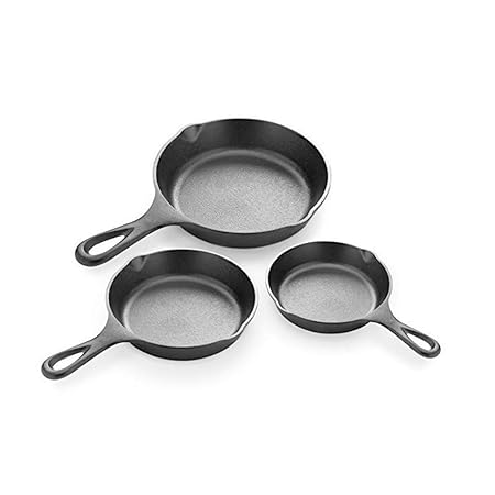 FRINGANP sartén Cast Iron Skillet Para Pre-Aromatización De ...